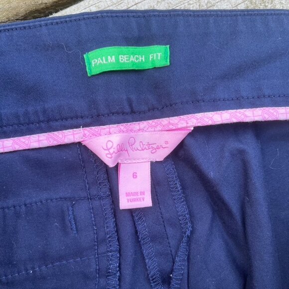 Lilly Pulitzer Palm Beach Fit Pants size 6 Navy Blue - Picture 5 of 8